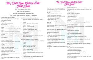 The I Don't Know what to Post Cheat Sheet